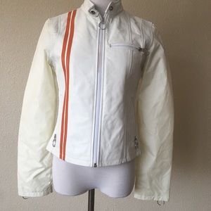 Wilson leather maxima white leather jacket